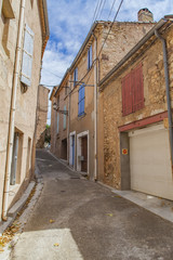 Detail of the town Cruzy in France