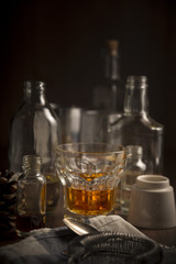 glass with whisky