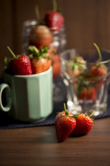 Strawberries in a cup