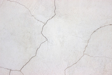 white wall, the surface cracked plaster, concrete texture