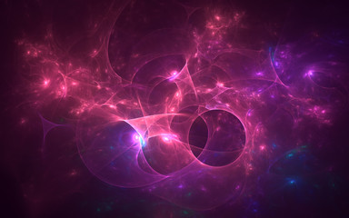 3D rendering abstract fractal light background