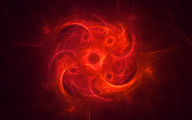 3D rendering abstract fractal light background