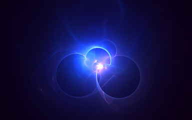 3D rendering abstract fractal light background