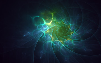 3D rendering abstract fractal light background