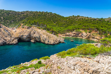 Spanien Insel Mallorca Landschaft Bucht Idyllisch Strand Cala Monjo