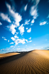 Death Valley sand dunes at sunset