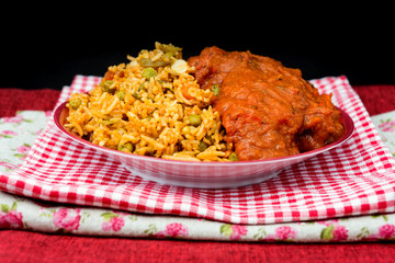 Handmade Indian curry chicken rice
