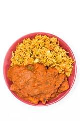 Handmade Indian curry chicken rice