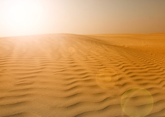 Sunset over the Sahara Desert