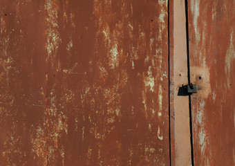 Brown metal texture with scratches and cracks