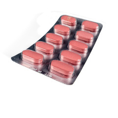 Medication Pills on white background