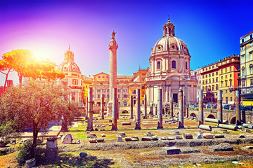 Obraz premium Forum of Caesar in Rome, Italy. Architecture and landmark of Rom