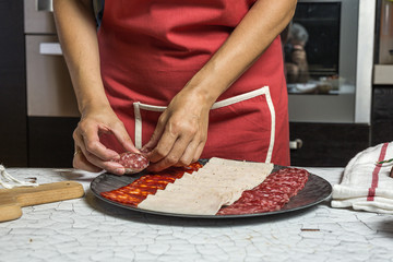 Unrecognizable woman preparing food