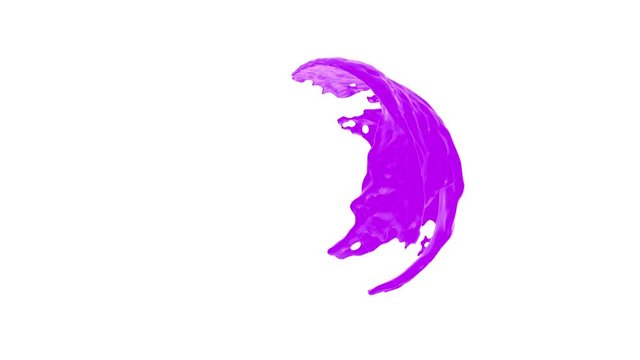 Paint flows with splashes around sphere with attraction to its center (with alpha channel). Good effect for ids, packshots, round logotypes. Separated on pure white background.