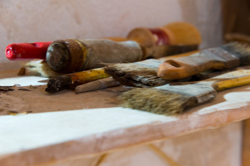 tools in restoration workshop