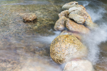 Water flowing in Thailand's National Park.