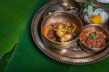 Lanna style Northern Thai food,thailand asia