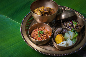 Lanna style Northern Thai food,thailand asia