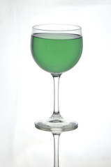 Transparent wine glass