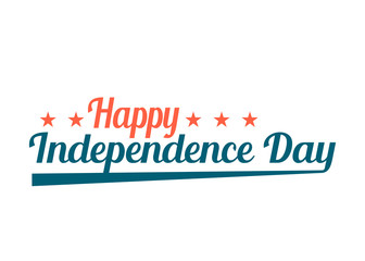 Fourth of July, United States Independence Day celebration message. Vector design