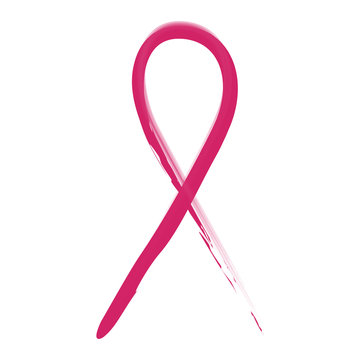 Isolated pink ribbon