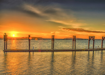 Fototapeta na wymiar Sunset at Marina