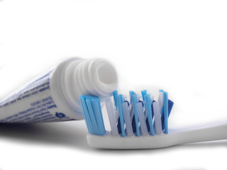 toothpaste and toothbrush