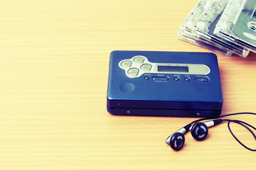 Vintage of retro cassette tape player