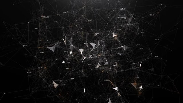 Abstract world of nanotechnologies in the form of plexus