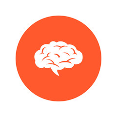 Brain icon. Human intelligent smart mind. Neurology symbol.