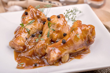 Baked chicken in tomato sauce