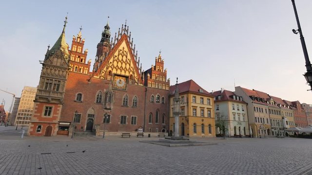 Old Town Hall in the middle of Wrocław's Central Market.
