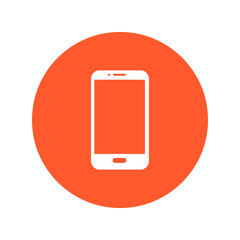 Vector illustration of smartphone icon. Flat design style. 