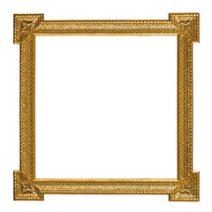 Gold frame for paintings, mirrors or photos or background
