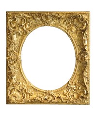 Gold frame for paintings, mirrors or photos or background