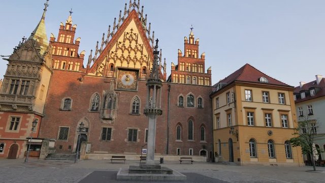 Old Town Hall in the middle of Wrocław's Central Market.