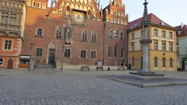 Old Town Hall in the middle of Wrocław's Central Market.