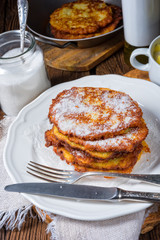sweetened potato pancakes