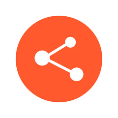 Share  sign icon. Vector of flat design style.