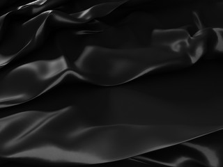 Black Silk Cloth Abstract Background