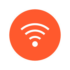 Wifi Symbol. Vector wireless network icon. Flat design style.