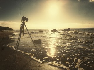 Sonnenuntergang am Meer fotografieren