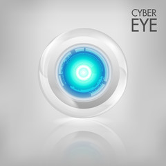 cyber eye abstract vector