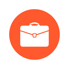 Briefcase icon, vector illustration. Flat design style. 
