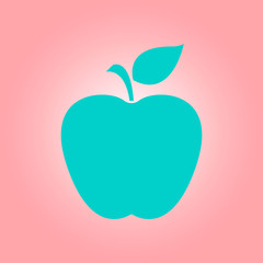 Apple icon. Healthy food concept. Naturopathy symbol.