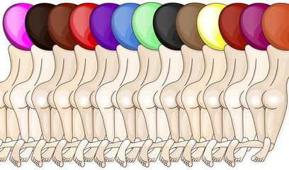 Vector illustration of girls.