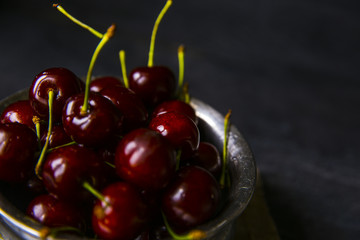 cherries on the table