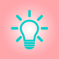 Light lamp sign icon. Idea symbol.Creative thinking and business idea.