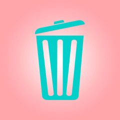Trash can icon. Delete, Move to Trash, clear the disk space. Vector illustration.