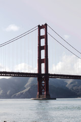 Tower On Golden Gate Bridge San Francisco California